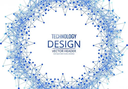 蓝色科技感高清背景震撼粒子球形波纹未来连接互联网大数据EPS矢量设计素材模板081507