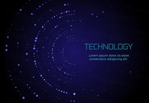 蓝色科技感高清背景震撼粒子球形波纹未来连接互联网大数据EPS矢量设计素材模板081515