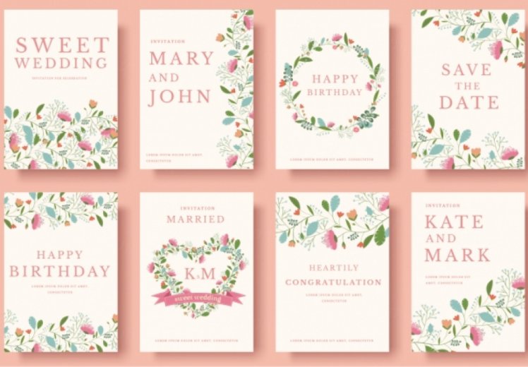 鲜花艺术杂志书籍海报宣传册画册贺卡邀请函矢量设计素材Design background