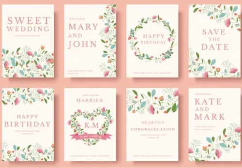 鲜花艺术杂志书籍海报宣传册画册贺卡邀请函矢量设计素材Design background