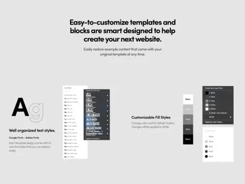 网站模板用户界面工具包Website Templates-UI Kit