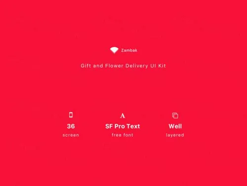 礼品和送花应用程序UI套件Delivery App UI Kit