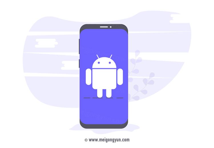 扁平化风格安卓手机插图矢量元素Flattened vector elements