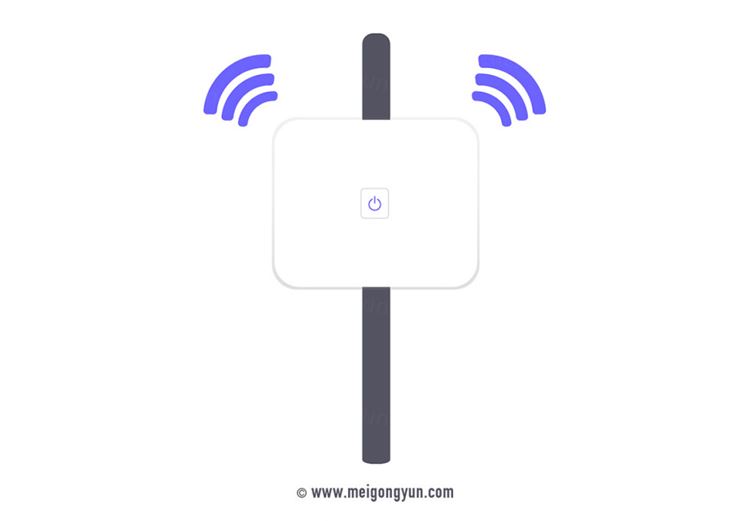 扁平化风格广播信号场景插图矢量元素Flattened vector elements