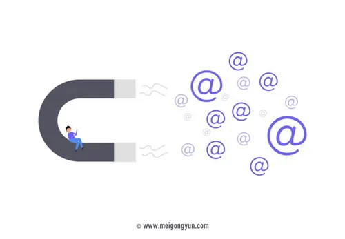 扁平化风格电子邮件捕获场景插图矢量元素Flattened vector elements