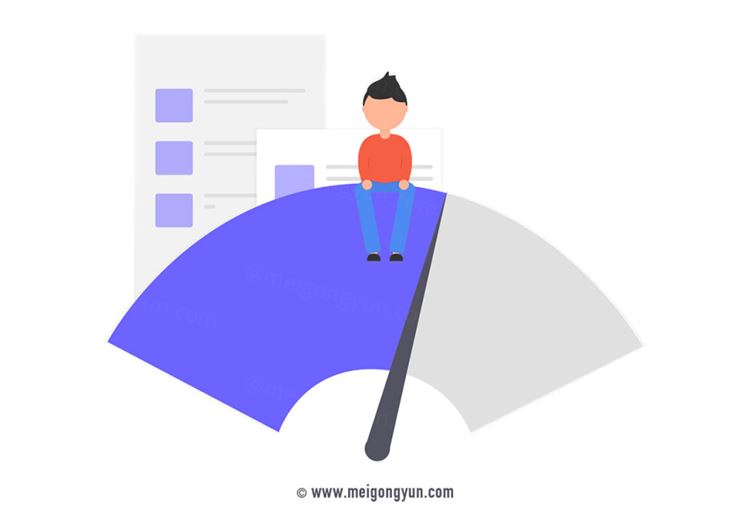 扁平化风格快速加载场景插图矢量元素Flattened vector elements