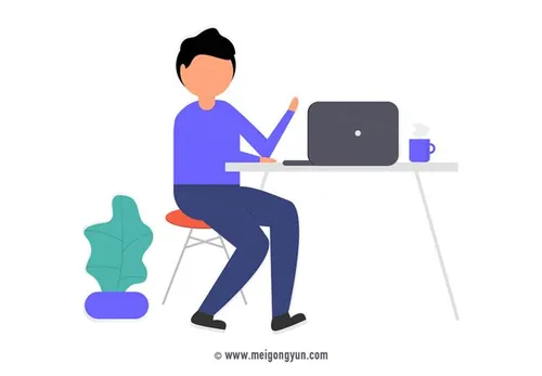 扁平化风格在线聊天场景插图矢量元素Flattened vector elements