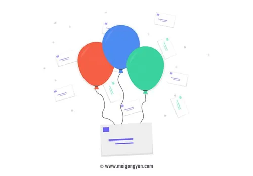 扁平化风格新消息气球场景插图矢量元素Flattened vector elements