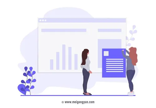 扁平化风格编辑简历场景插图矢量元素Flattened vector elements