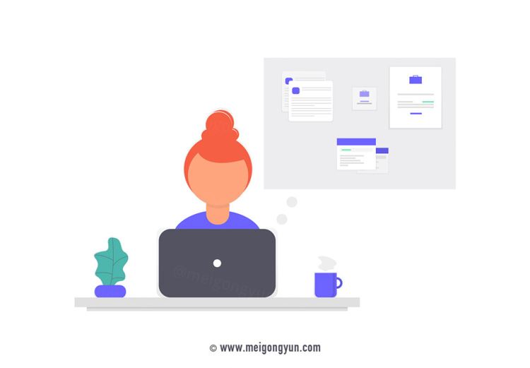 扁平化风格组织项目场景插图矢量元素Flattened vector elements