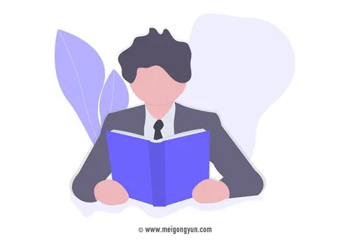 扁平化风格阅读场景插图矢量元素Flattened vector elements