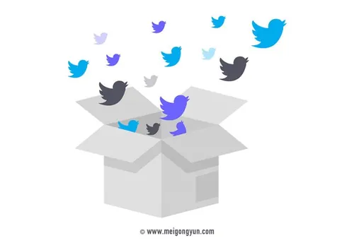 扁平化风格Tweetstorm信鸽场景插图矢量元素Flattened vector elements