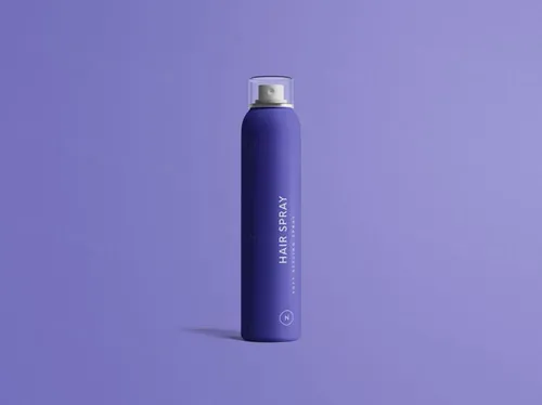发胶/喷雾瓶外观设计样机模板 Hair Spray Mockup