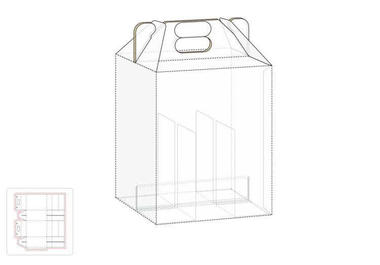 六块载体盒模切图/刀模图EPS源文件