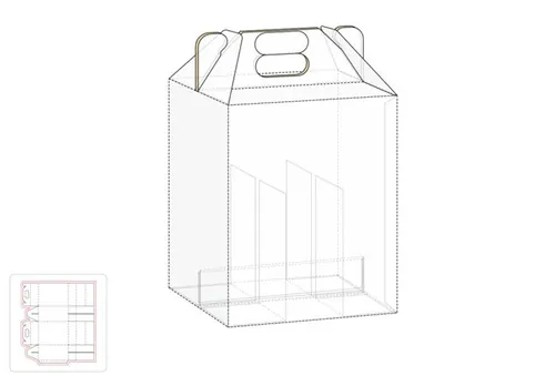 六块载体盒模切图/刀模图EPS源文件