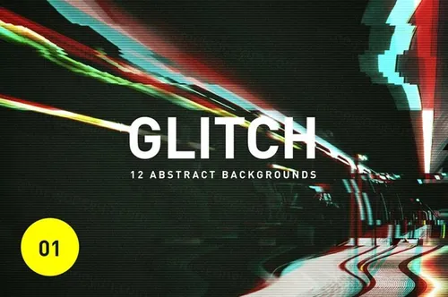 高分辨率抽象都市信号扭曲数字技术背景素材合辑 Glitch