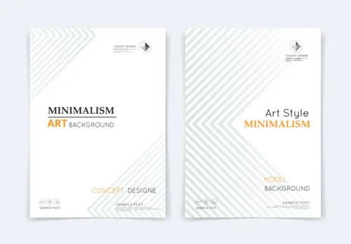 创意抽象灰色菱形曲面几何元素白色A4宣传册封面设计素材Abstract brochure