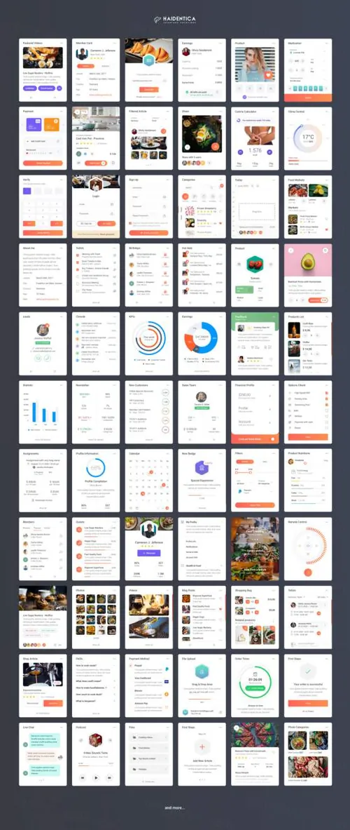 100个UI设计组件 Multipurpose Business UI
