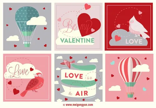 情人节元素素材Valentine\'s Day Love Vector Icons
