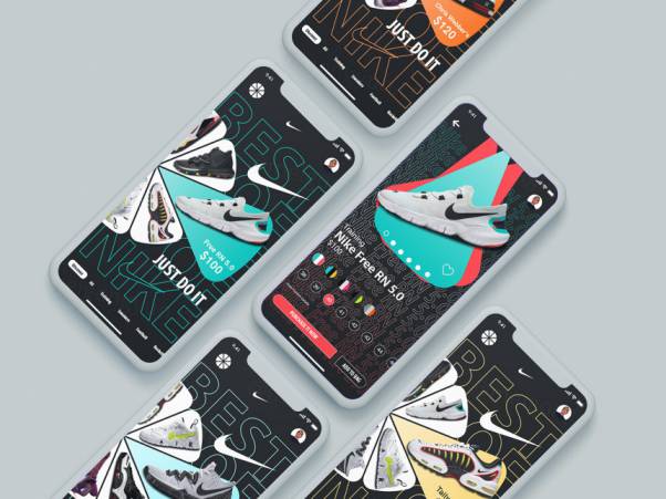 Nike Brand UI/UX Mobile Template
