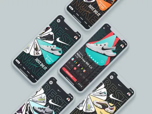 Nike Brand UI/UX Mobile Template