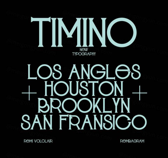 经典罗马品牌设计排版英文衬线字体 Rembagram - Timino