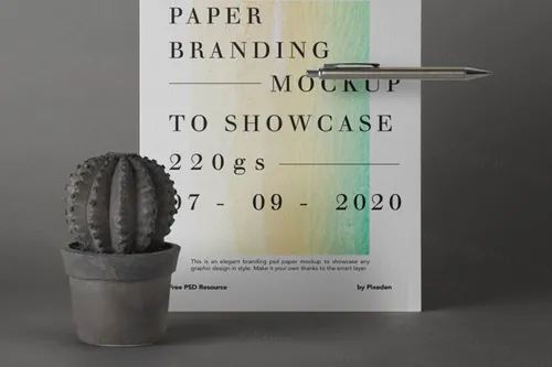 单色A4传单信笺纸样机 US Letter Brand Paper Mockup