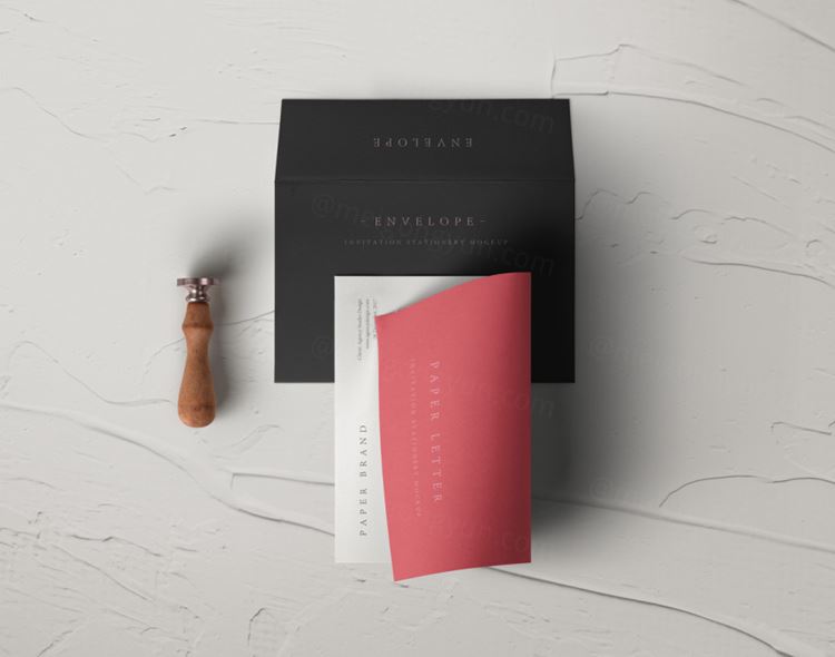 邀请函贴图展示模版 Psd Invitation Envelope Mockup