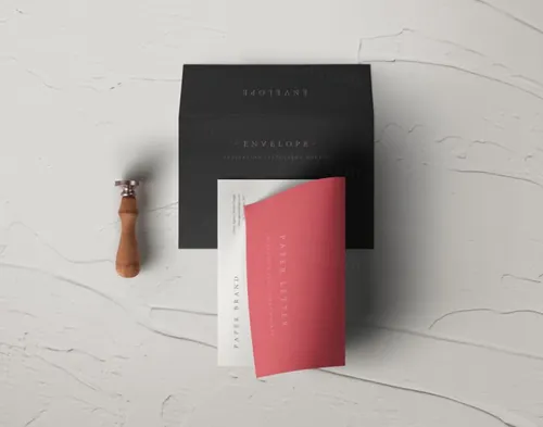 邀请函贴图展示模版 Psd Invitation Envelope Mockup