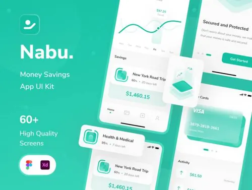 高质量个人理财移动钱包手账APP程序UI界面素材 Nabu - Mon