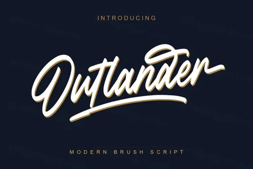 奥德兰书法手写英文字体 Outlander Brush Script