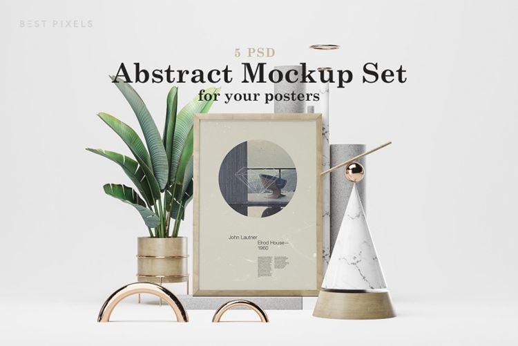 海报抽象场景样机展示模版素材 Abstract Mockup Set