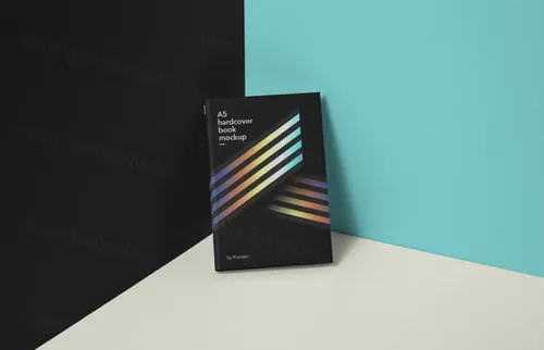 精装书模型PSD贴图模板Psd A5 Book Mockup Hardcover