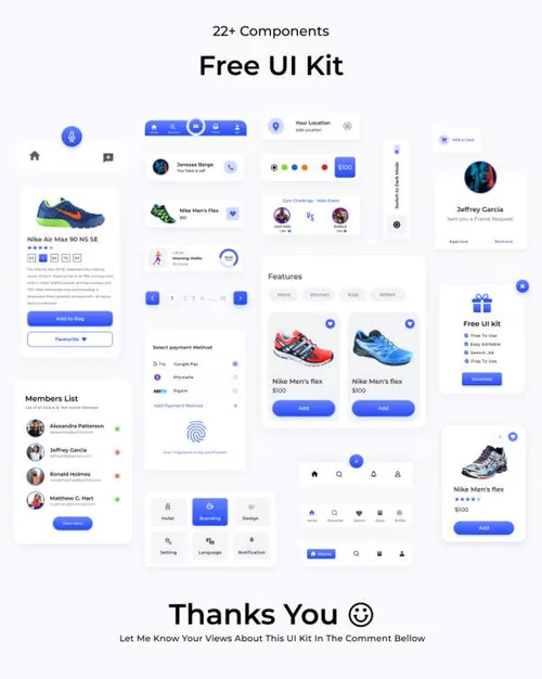 电商平台移动APP UI组件设计素材 Xd Components UI