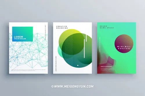 极简风创意海报设计矢量图Elegant Cover Page Design Template In Minimal Style