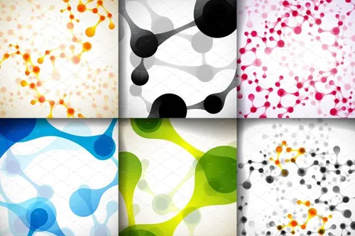 脱氧核糖核酸分子结构图Beautiful molecular backgrounds.