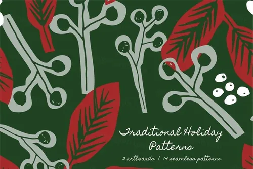 传统假日图案纹理 Traditional Holiday P