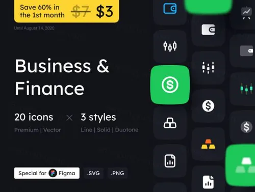 20个商业金融图标 Business and Finance Icon