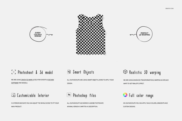 可爱婴儿背心睡衣设计提案样机模板 Baby Tank Top