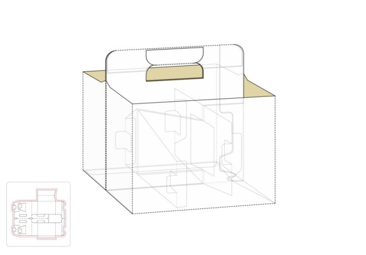 载体盒模切图/刀模图EPS源文件