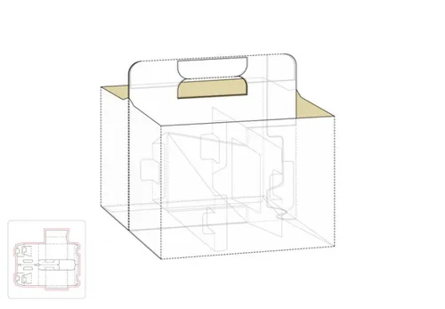 载体盒模切图/刀模图EPS源文件