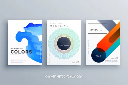 创意不规则图形矢量宣传册海报Abstract Creative Business Brochure Vector Templa...