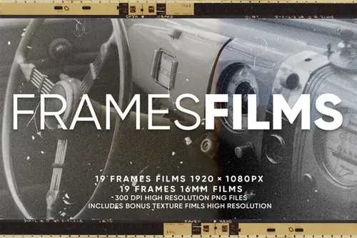 复古电影胶卷质感纹理素材大合集 Frames Films –