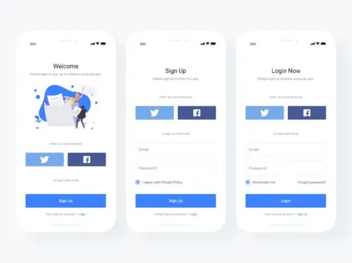 登录注册界面 Login and Sign Up Page 每日UI源