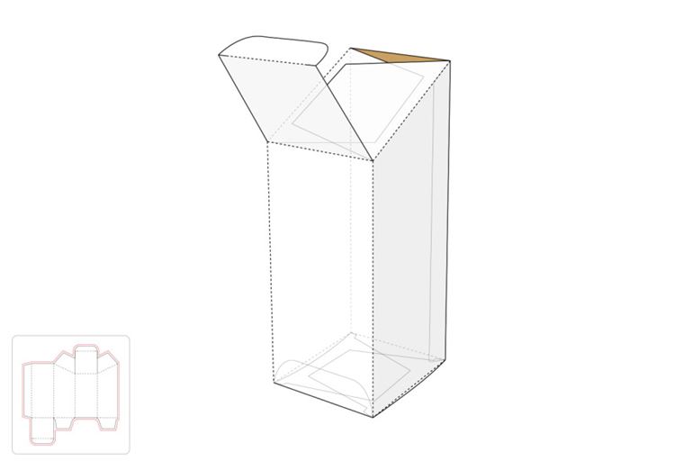 零售锥形盒模切图/刀模图EPS源文件