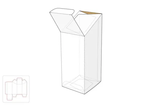 零售锥形盒模切图/刀模图EPS源文件
