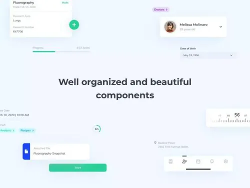 适用于iOS的医疗保健服务App UI套件