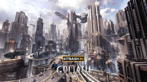 永恒复古未来高度发达科幻城市都市桥梁高楼建筑3D模型素材 K