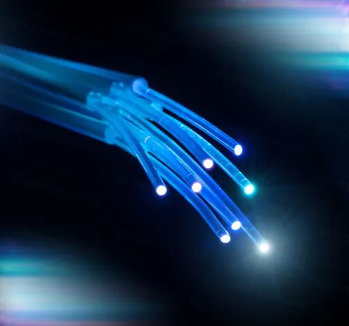 蓝色光钎超清背景图 现代数据传输 网络技术概念 全球通讯的光钎计算机数据概念