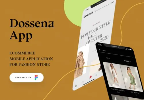 大牌时装商店移动APP程序UI界面素材 Dossena - fashi
